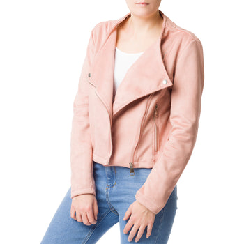 Giacca rosa effetto scamosciato da donna Swish Jeans, Abbigliamento Donna, SKU j612000033, Immagine 0